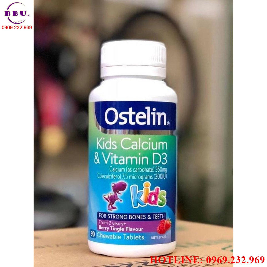 Kẹo nhai Ostelin Kids Vitamin D3 Liqui