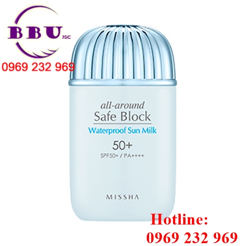 Kem chống nắng All Around Safe Block Waterproof Sun Milk SPF50/PA