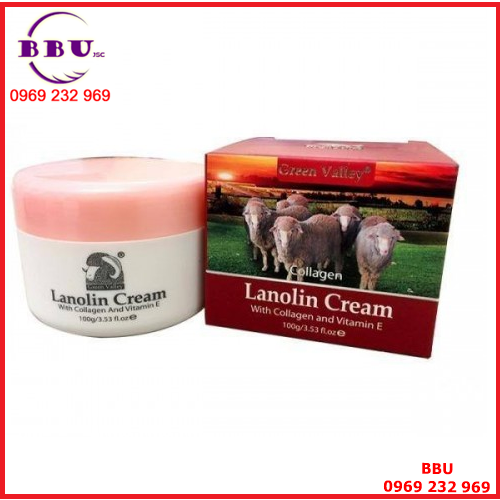Kem Dưỡng Trắng Da Nhau Thai Cừu trị nám, tàn nhang Lanolin Cream With Collagen