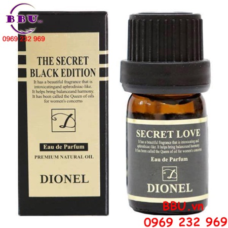Nước hoa vùng kín Dionel Secret Love Black Edition 5 ml của Hàn Quốc