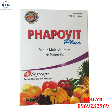  Phapovit plus - 30 viên bổ sung vitamin và khoáng chất