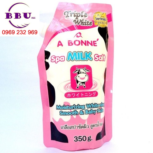 Muối tắm sữa bò tẩy tế bào chết A Bonne spa milk salt túi 350g