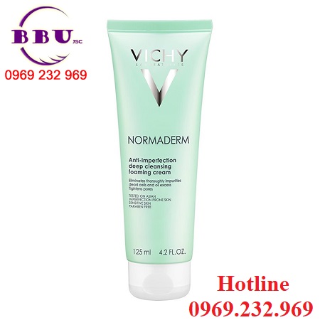 Sữa rửa mặt VICHY Normaderm Anti-imperfection Deep Cleansing Foaming Cream