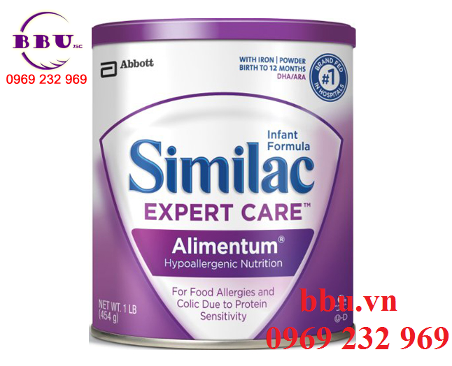 Sữa Similac Alimentum cho bé sinh non không gây dị ứng từ 0 - 12 tháng hộp 454g