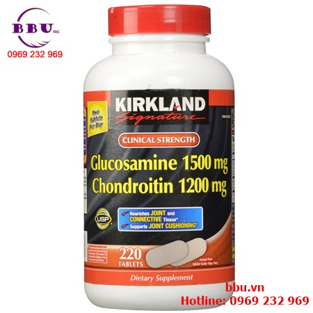 Thuốc bổ khớp Kirkland Glucosamine Chondroitin hàng nhập Mỹ