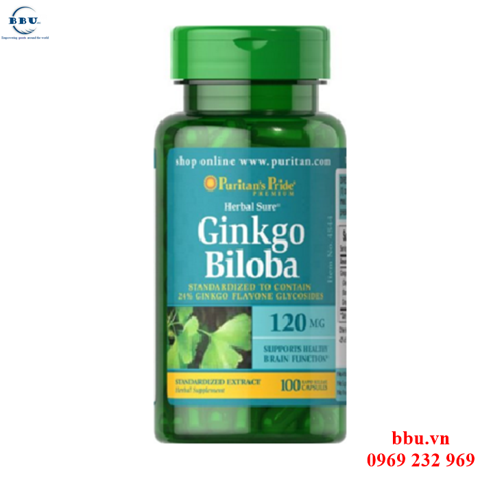 Thuốc hoạt huyết dưỡng não Ginkgo Biloba 120 mg 100 Capsules