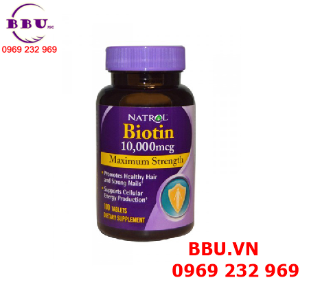 Thuốc mọc tóc Natrol Biotin 10000MCGA