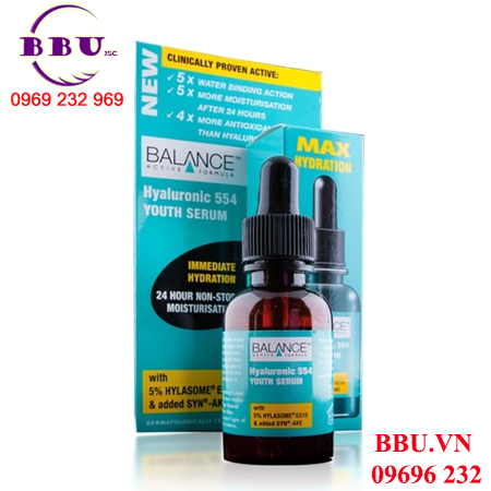 Tinh chất dưỡng da Balance Active Formula Hyaluronic 554 Youth Serum