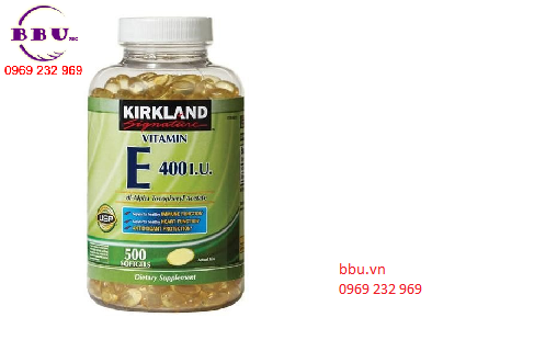 Vitamin E Thiên Nhiên 400 I.U Kirkland Signature 500 Viên Mỹ