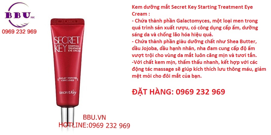 với chất kem mịn, thẩm thấu nhanh, kết hợp với các động tác massage sẽ giúp kích thích lưu thông máu, giảm mệt mỏi cho đôi mắt của bạn.