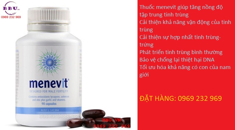 Viên uống Menevit 90 viên của Úc - hỗ trợ sinh sản dành cho nam giới