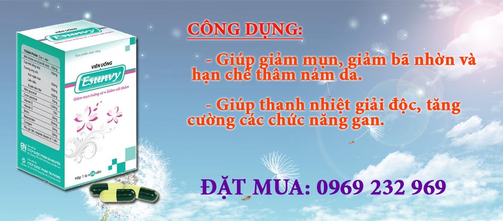 Điều trị mụn trứng cá bằng viên uống trị mụn esunvy có hiệu quả?