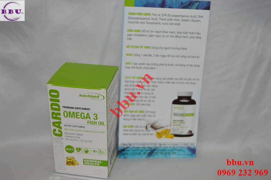 MegaCardio omega 3 dầu cá, bổ mắt