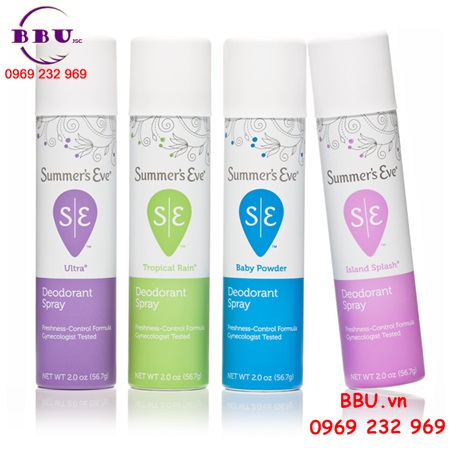 Xịt khử mùi vùng kín Summer's Eve Deodorant Spray