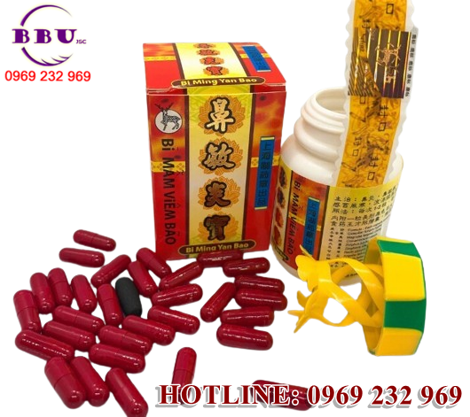 Bì Mẫm Viêm Bão được đóng gói dưới dạng hộp, mỗi hộp chứa 30 viên nang