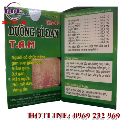 Dưỡng Bì Đan T.A.M được phát triển dựa trên công nghệ hiện đại kết hợp y học cổ truyền
