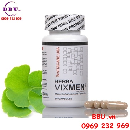 Viên uống tăng cường sinh lý nam giới Herba Vixmen - Lọ 60 viên Mỹ
