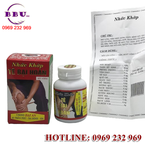 Nhức khớp tê bại hoàn Đại An mang lại hiệu quả sử dụng cho nhiều vấn đề xương khớp 