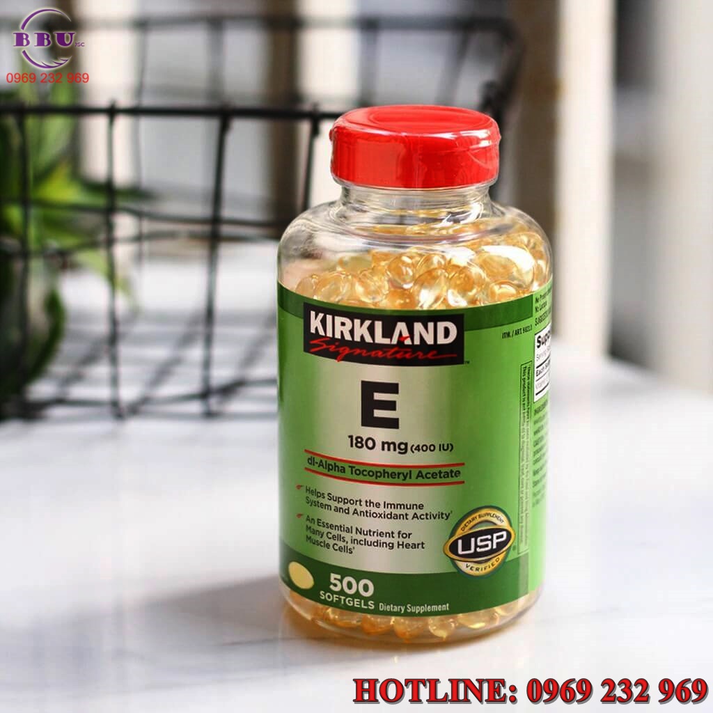 Giới thiệu về sản phẩm viên uống bổ sung Vitamin E Kirkland Signature