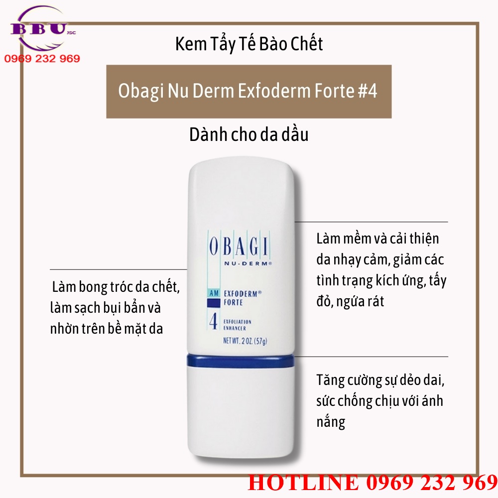 Phân phối sỉ Kem làm mới và tái tạo da dầu Obagi Nuderm Exfoderm Forte 4 ( dành cho da dầu) chính hãng Phân phối sỉ Kem làm mới và tái tạo da dầu Obagi Nuderm Exfoderm Forte 4 ( dành cho da dầu) chính hãng