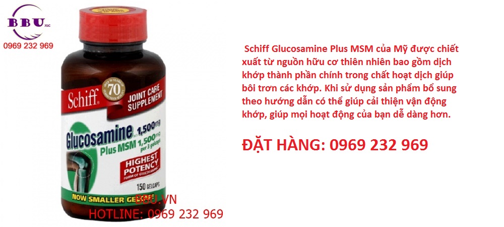 vien-uong-bo-khop-schiff-glucosamine-hcl-1500mg-plus-msm-1500mg-cua-my-150-vien