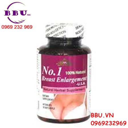 Thuốc Nở Ngực No. 1 Breast Enlargement USA 60 viên