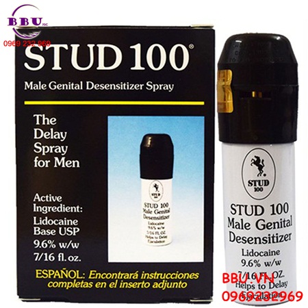 STUD100 CHAI XỊT CHỐNG XUẤT TINH SỚM VÀ TĂNG ĐỘ CƯƠNG CỨNG