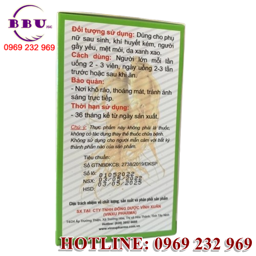 Viên Bỏ Lửa Vĩnh Xuân chính hãng