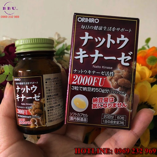 Công dụng chính sản phẩm viên chống đột quỵ Natto Kinase Orihiro