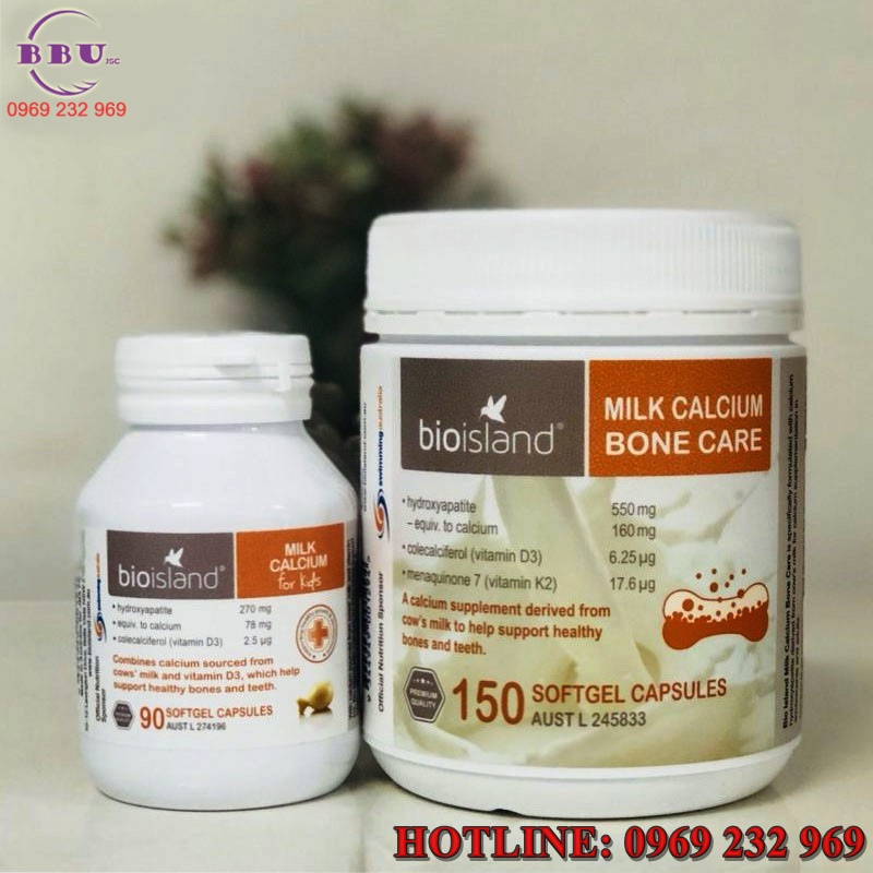 Công dụng của viên uống Milk Calcium Bio Island 