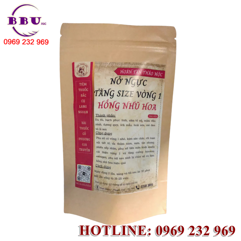 Viên uống nở ngực hồng nhũ hoa Tiệm Thuốc Bắc Lang Ngoạn được chiết xuất từ nhiều loại thảo dược tự nhiên