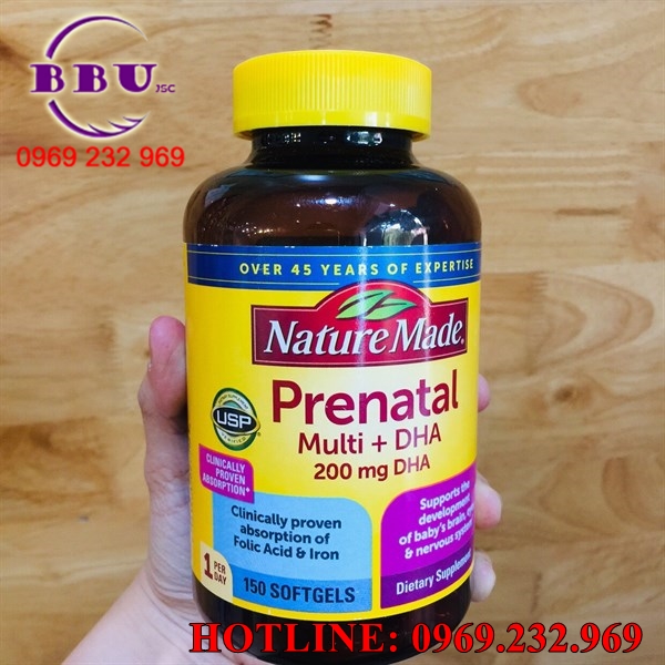 Cách dùng vitamin tổng hợp cho bà bầu Prenatal Multi DHA