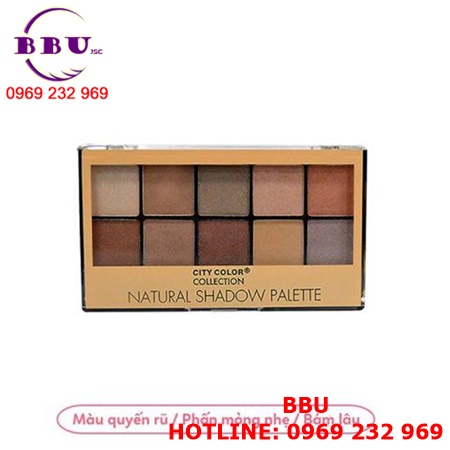 Bảng phấn mắt 10 ô city color natural shadow palette
