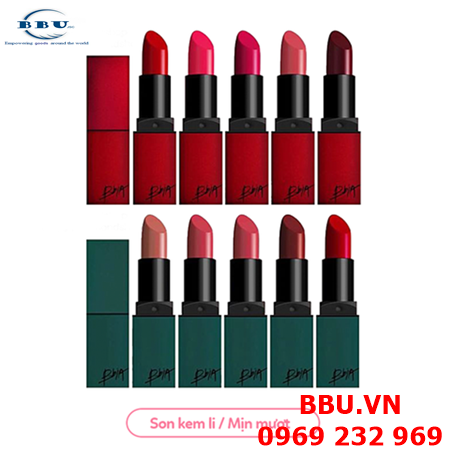 Son thỏi bbia lipstick red series và bbia lipstick green series