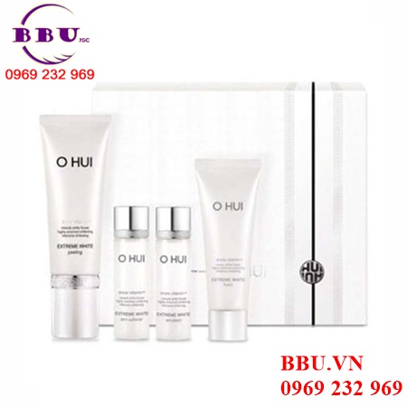Bộ sản phẩm ohui extreme white peeling special 4 items limited gift set 2016 new