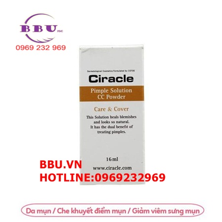 Bột trị mụn và che khuyết điểm ciracle pimple solution cc powder