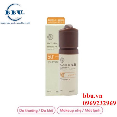 Chống nắng natural sun eco ice air puff sun spf50/pa+++