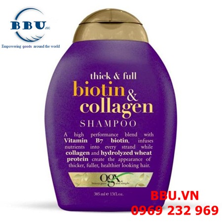 Dầu gội ogx thick and full biotin and collagen