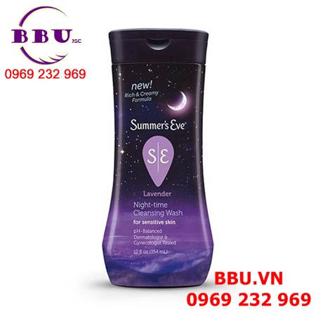 Dung dịch vệ sinh phụ nữ summer's eve lavender night-time cleansing wash