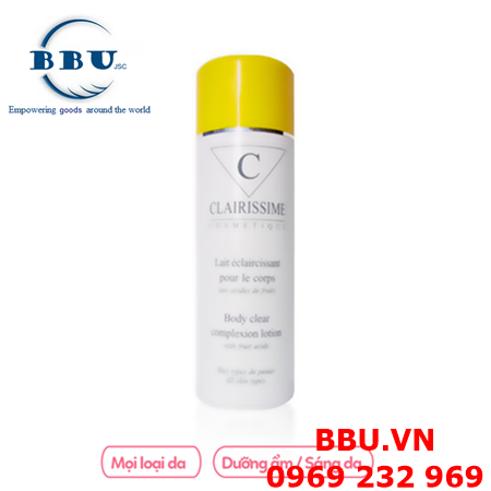 Dưỡng trắng da toàn thân clairissime body clear complexion lotion with fruit acids
