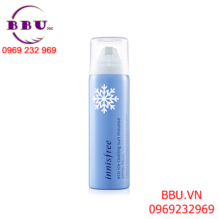 Kem chống nắng dạng xịt innisfree eco ice cooling sun mousse spf 50+/ pa+++