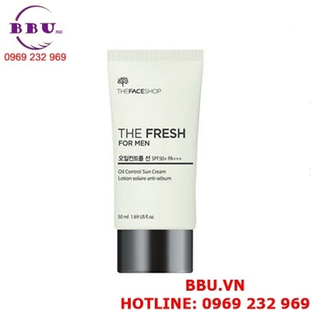 Kem chống nắng kiểm soát nhờn the fresh for men oil absorbing sun cream spf50+ pa+++