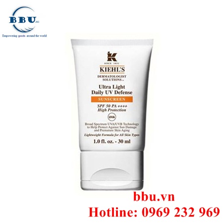 Kem chống nắng spf50 kiehl ultra light daily uv defense sunscreen