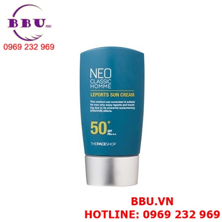 Kem chống nắng the face shop neo classic homme leports sun cream