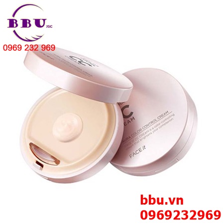 Kem nền the face shop cc cream face it aura color control cream