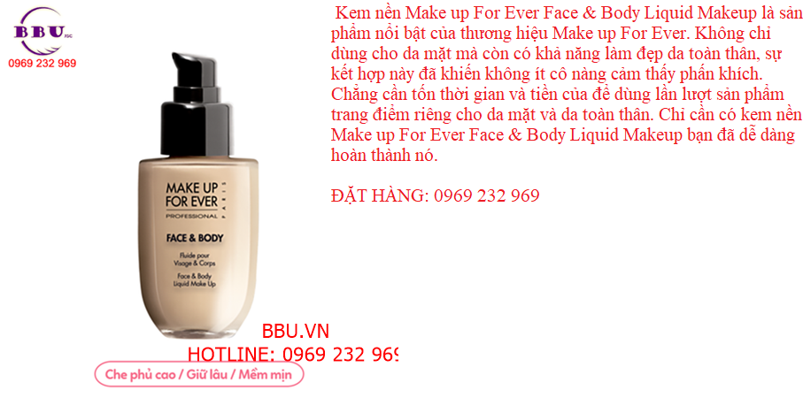 Kem nền make up for ever face & body liquid makeup