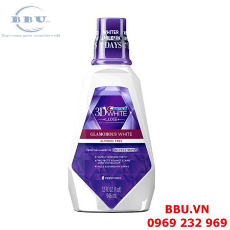 Nước súc miệng crest 3d white luxe glamorous
