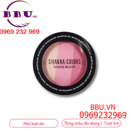 Phấn má hồng sivanna color baked blush