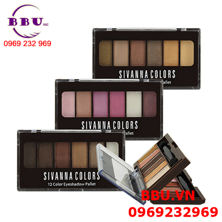 Phấn mắt sivanna colors 12 color eyeshadow pallet