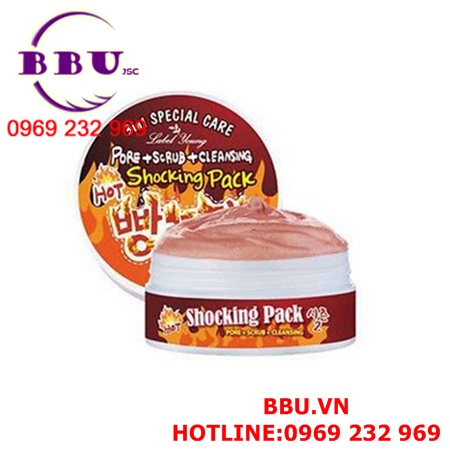Mặt nạ label young shocking pack pore+scrub+cleansing 3 in 1 special skin total care